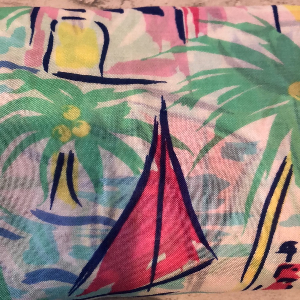 Stella & Dot Palm city scarf Pastel colors cotton large wrap cover up swim - Picture 10 of 10